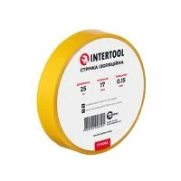 Стрічка ізоляційна 0.15мм*17мм*25м жовта INTERTOOL IT-0062