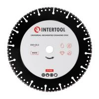 Диск універсальний сегментний алмазний, 230 мм, 16-18%, 6600 об/хв INTERTOOL CT-1012