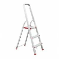 Стрем'янка з алюмінію, 3 сходинки, висота до платформи 630мм INTERTOOL LT-1003