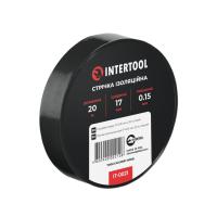 Стрічка ізоляційна 0.15ммx17ммx20м чорна (упак 10 шт) INTERTOOL IT-0021