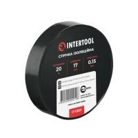 Стрічка ізоляційна 0.15ммx17ммx20м чорна (упак 10 шт) INTERTOOL IT-0021