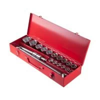 Набір інструментів, проф., 3/4", Cr-V, 20 од., головки: 19-50 мм, металевий кейс INTERTOOL ET-6024