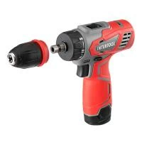 Дриль-шурупокрут акумуляторний, 12 В, Li-Ion, 1,5 Аг, 30 Нм, 0-350/0-1300 об/хв, 0,8-10 мм, знімний патрон INTERTOOL DT-0314