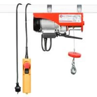 Лебідка електрична, 230 В, 0,5 кВт, 125/250 кг, трос: 3,0 мм × 12 м INTERTOOL GT1481