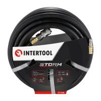 Шланг гумовий повітряний, армований, до 20 атм, 8×15 мм, 15 м, зі швидкороз'ємними з'єднаннями, STORM INTERTOOL PT-1738