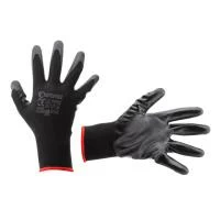 Рукавичка бавовняний трикотаж з точкою PVC на долоні 9 "сіра INTERTOOL SP-0102