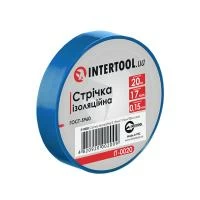Стрічка ізоляційна 0.15мм*17мм*20м синя INTERTOOL IT-0020