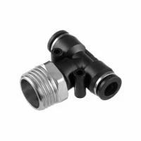 З'єднання цангове Т-образне для поліуретанових та ін. шлангів 8×8 мм, 1/2" зовнішня різьба INTERTOOL PT-2362