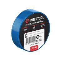 Стрічка ізоляційна, 17 мм * 10 м * 0.15 мм, синя INTERTOOL IT-0010