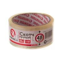 Скотч прозорий, 50 м × 48 мм, 44 мкм INTERTOOL KT-0902
