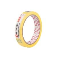 Стрічка малярська 19 мм, 20 м, жовта INTERTOOL DM-1920