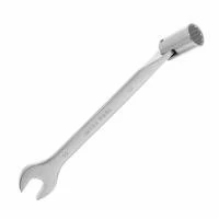 Ключ рожково-накидний, шарнірний, 19 мм,, Cr-V, покриття: сатин-хром INTERTOOL XT-1419