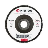 Диск зачисний зі спіненого абразиву, чорний, 125×22,2×13 мм, P46, T27, 7600 об/хв INTERTOOL BT-0602