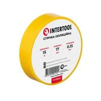 Стрічка ізоляційна 0.15мм*17мм*15м жовта INTERTOOL IT-0042