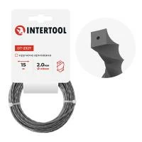 Лiска для тримера "квадрат" кручена армована, 2.0 мм x 15 м INTERTOOL DT-2327