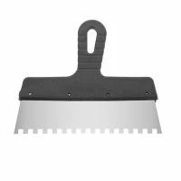 Шпатель із нержавіючої сталі, 250 мм, зуб: 8×8 мм INTERTOOL KT-2258