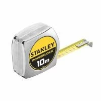 Рулетка вимірювальна Powerlock® довжиною 10 м, шириною 25 мм в хромованому пластмасовому корпусі STANLEY 0-33-442