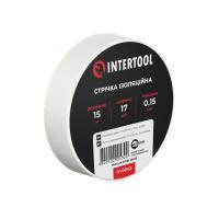 Стрічка ізоляційна 0.15мм*17мм*15м біла INTERTOOL IT-0043