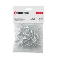 Заклепка алюмінієва 4.8*10.0 мм, уп. 50 шт INTERTOOL RT-4810