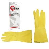 Рукавичка господарська, латексна, 9", L INTERTOOL SP-0018