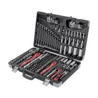 Набір інструментів, проф., 1/2" + 3/8" + 1/4", Cr-V, 176 од., головки: 4-32 мм, E4-E24, біти 57 од., подовж. головки: 4-18 мм, ключі: 8-19 мм, кейс INTERTOOL ET-7176