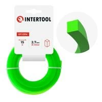 Лiска для тримера "квадрат", 2.7 мм x 15 м INTERTOOL DT-2314