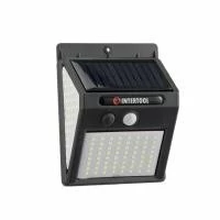 Світильник акумуляторний настінний 144 SMD, вуличний, сонячна панель, датчик руху INTERTOOL LB-0114