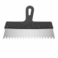 Шпатель із нержавіючої сталі, 300 мм, зуб: 8×8 мм INTERTOOL KT-2308