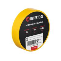 Стрічка ізоляційна 0.15мм*17мм*15м жовта INTERTOOL IT-0042