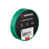 Стрічка ізоляційна 0.15мм*17мм*25м зелена INTERTOOL IT-0061