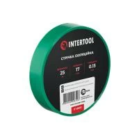 Стрічка ізоляційна 0.15мм*17мм*25м зелена INTERTOOL IT-0061