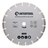 Диск відрізний сегментний алмазний, 230мм, 16-18% INTERTOOL CT-1005