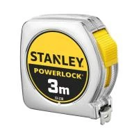 Рулетка вимірювальна Powerlock® довжиною 3 м, шириною 12,7 мм в хромованому пластмасовому корпусі STANLEY 0-33-238