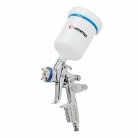 Фарбопульт пневматичний HVLP II професійний, форсунка 1.3 мм, верхній пластиковий бачок 600 мл, 2 бар INTERTOOL PT-0105
