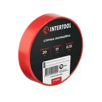 Стрічка ізоляційна, 17 мм * 20 м * 0.15 мм, червона INTERTOOL IT-0050