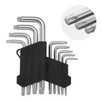 Набір ключів Г-подібних TORX, 9 шт., Т10-Т50, Cr-V INTERTOOL HT-0607