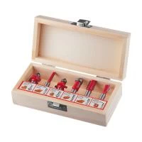 Набір фрез кінцевих по деревині, 6 шт. INTERTOOL HT-0072