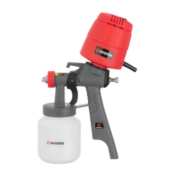 Фарбопульт електричний HVLP 450 Вт, форсунка 1.5 мм, бачок 1 л 0.14-0.35 Бар, 100-200 мл/хв. INTERTOOL DT-5045