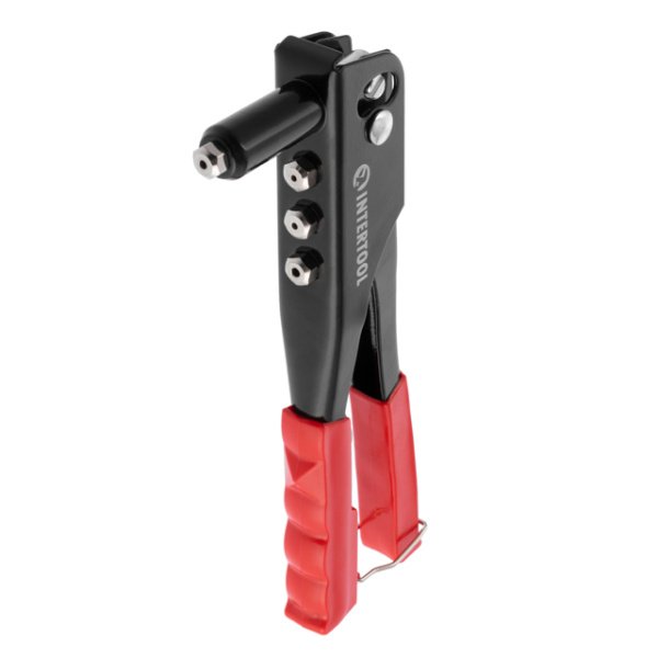 Пістолет заклепувальний, 240 мм, діаметр застосовуваної заклепки: 2,4, 3,2, 4,0, 4,8 мм INTERTOOL RT-0001