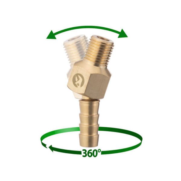 Шарнір поворотний, зовнішня різьба 1/4" на шланг 10 мм, латунь, STORM INTERTOOL PT-2206