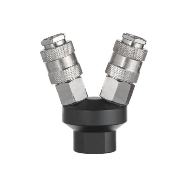 Розгалужувач повітря 1/4 "на 2 виходи, V-подібний, 10 bar, зі швидкороз'ємними з'єднаннями INTERTOOL PT-1852