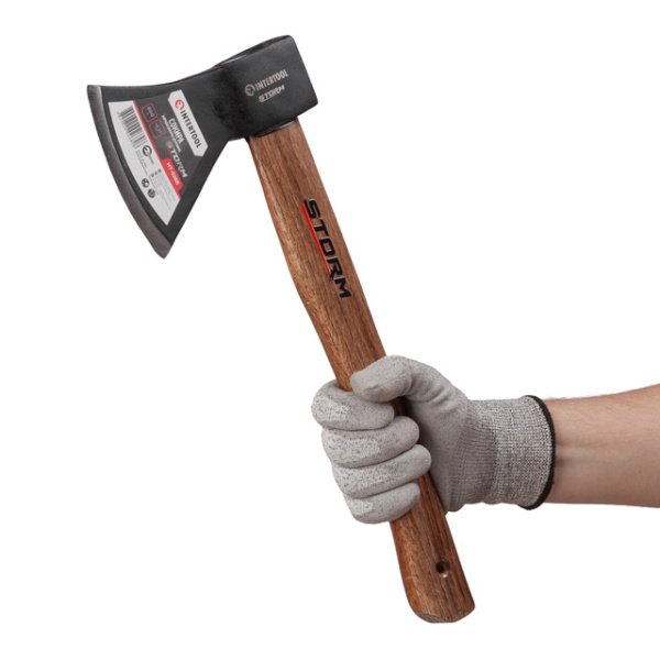 Сокира 800 г, карбонізована ручка, 48-57 HRC STORM INTERTOOL HT-0268