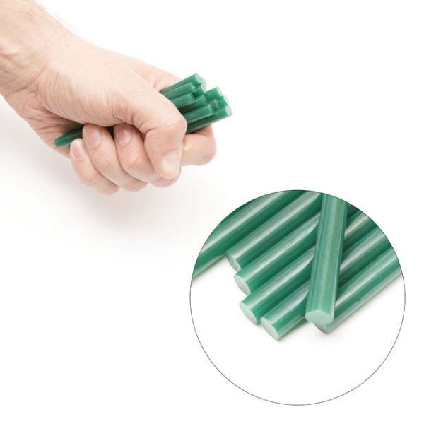 Комплект клейових стрижнів зелених, 7,4×100 мм, 12 шт. INTERTOOL RT-1058