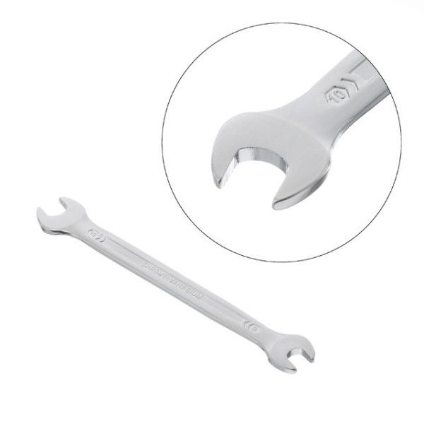 Ключ ріжковий 8-10 мм CrV, покриття сатин-хром PROF DIN3113 INTERTOOL XT-1109