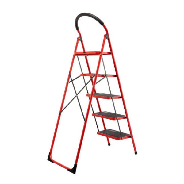 Драбина 5 сходинки 380*260мм висота 1617мм, до верхньої сходинки 1215мм INTERTOOL LT-0039