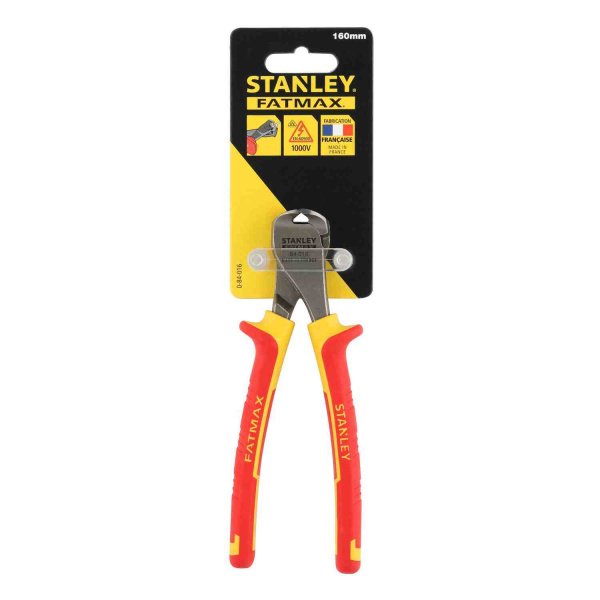 Кусачки електрика MaxSteel VDE 1000V торцеві ізольовані довжиною 165 мм STANLEY 0-84-016