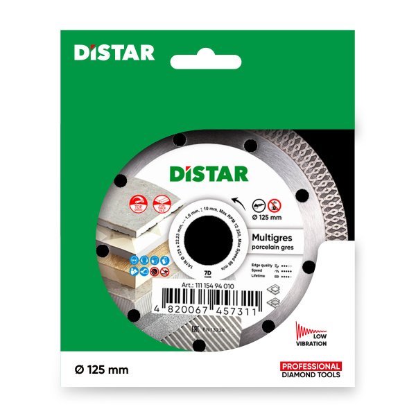 Круг алмазний вiдрiзний Distar 1A1R 125x1,6/1,0x10x22,23 Multigres