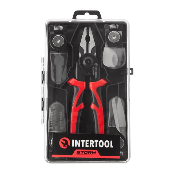 Плоскогубці багатофункціональні 5 в 1, змінні насадки, кейс, STORM INTERTOOL NT-0115