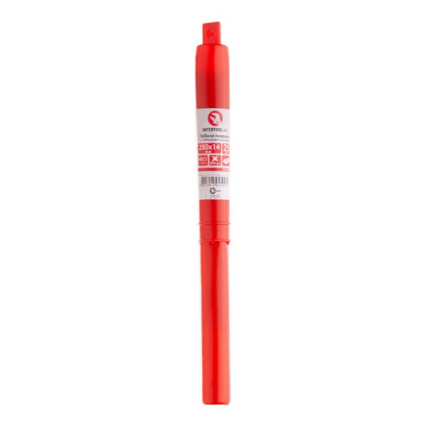Зубило плоске, SDS-Plus, 25 мм, 250×14 мм, з побідитовою напайкою INTERTOOL SD-0450