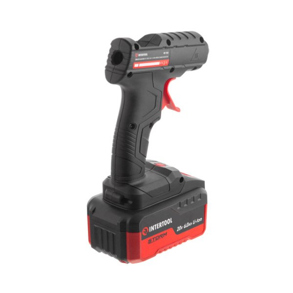 Пістолет клейовий 20 В, під стрижні 10.8-11.5мм, без ЗП та АКБ INTERTOOL WT-9301